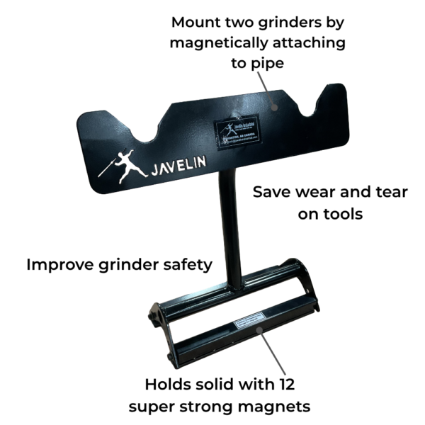 18_Mount two grinders by magnetically attaching to pipe